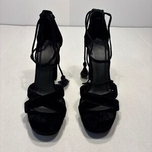 Joie Black Velvet Heels
